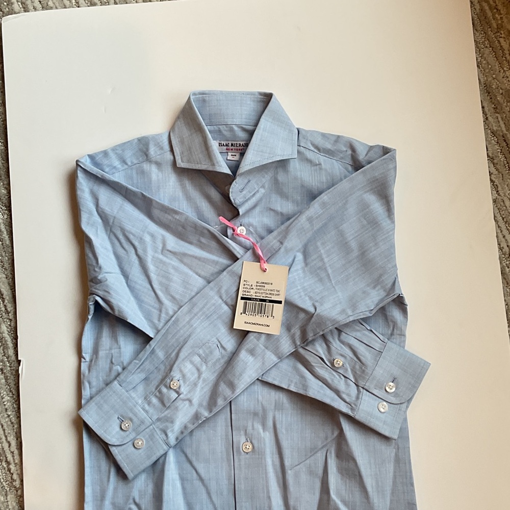 Isaac Mizrahi Sky Blue Dress Shirt